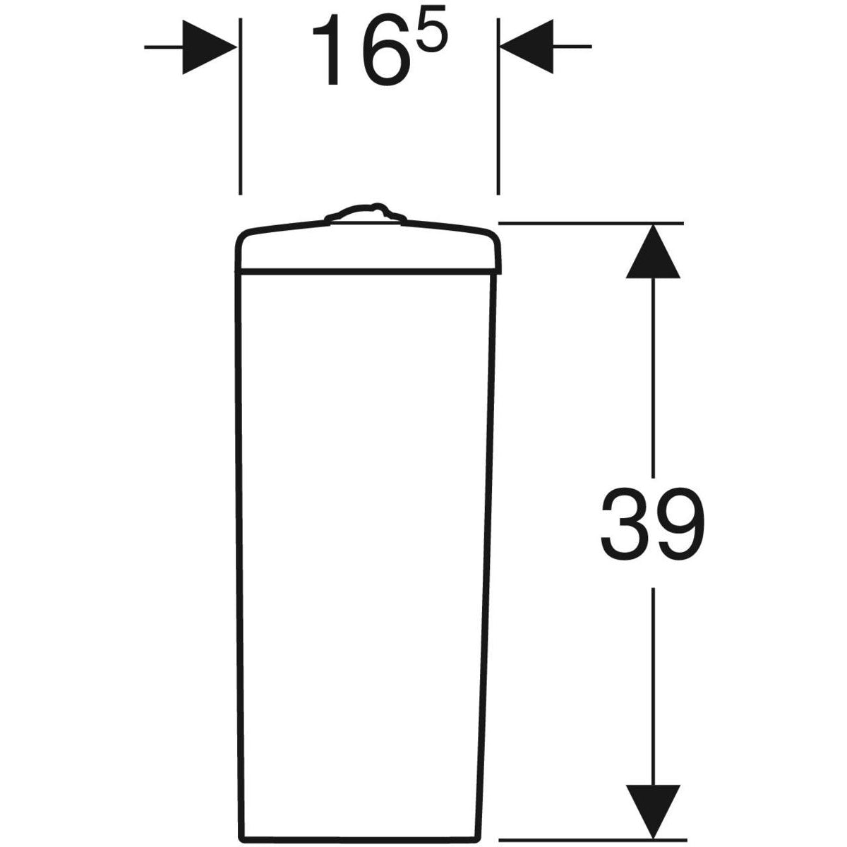 Geberit Selnova exposed cistern, close-coupled, dual flush, bottom water supply connection: white 501 047 00 6 501.047.00.6