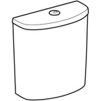 Geberit Selnova exposed cistern, close-coupled, dual flush, bottom water supply connection: white 501 047 00 6 501.047.00.6
