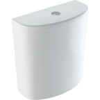 Geberit Selnova exposed cistern, close-coupled, dual flush, bottom water supply connection: white 501 047 00 6 501.047.00.6