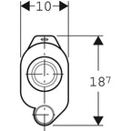 Geberit Uril Trap D40, Horizontal Outlet: D=50/40mm, White Alpine 261.483.11.1