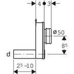 Geberit Uril Trap D40, Horizontal Outlet: D=50/40mm, White Alpine 261.483.11.1