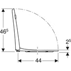 Twyford WC seat, fastening from above: Soft-closing mechanism=no, Fastening=from above, signal white RAl 9003