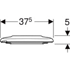 Twyford WC seat, fastening from above: Soft-closing mechanism=no, Fastening=from above, signal white RAl 9003