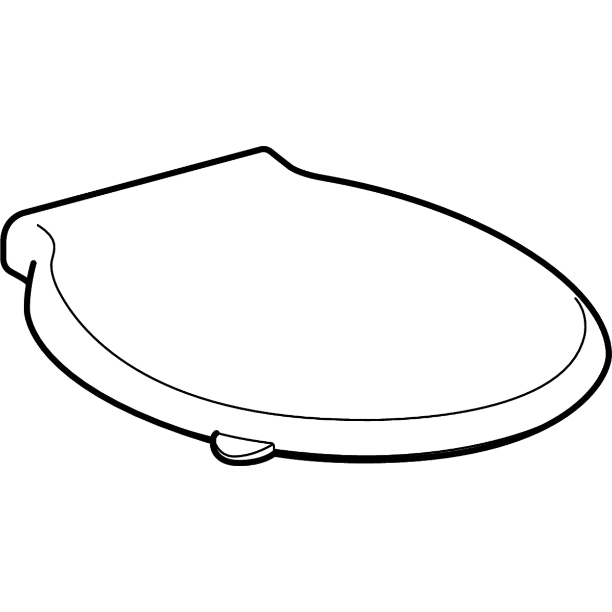 Twyford WC seat, fastening from above: Soft-closing mechanism=no, Fastening=from above, signal white RAl 9003
