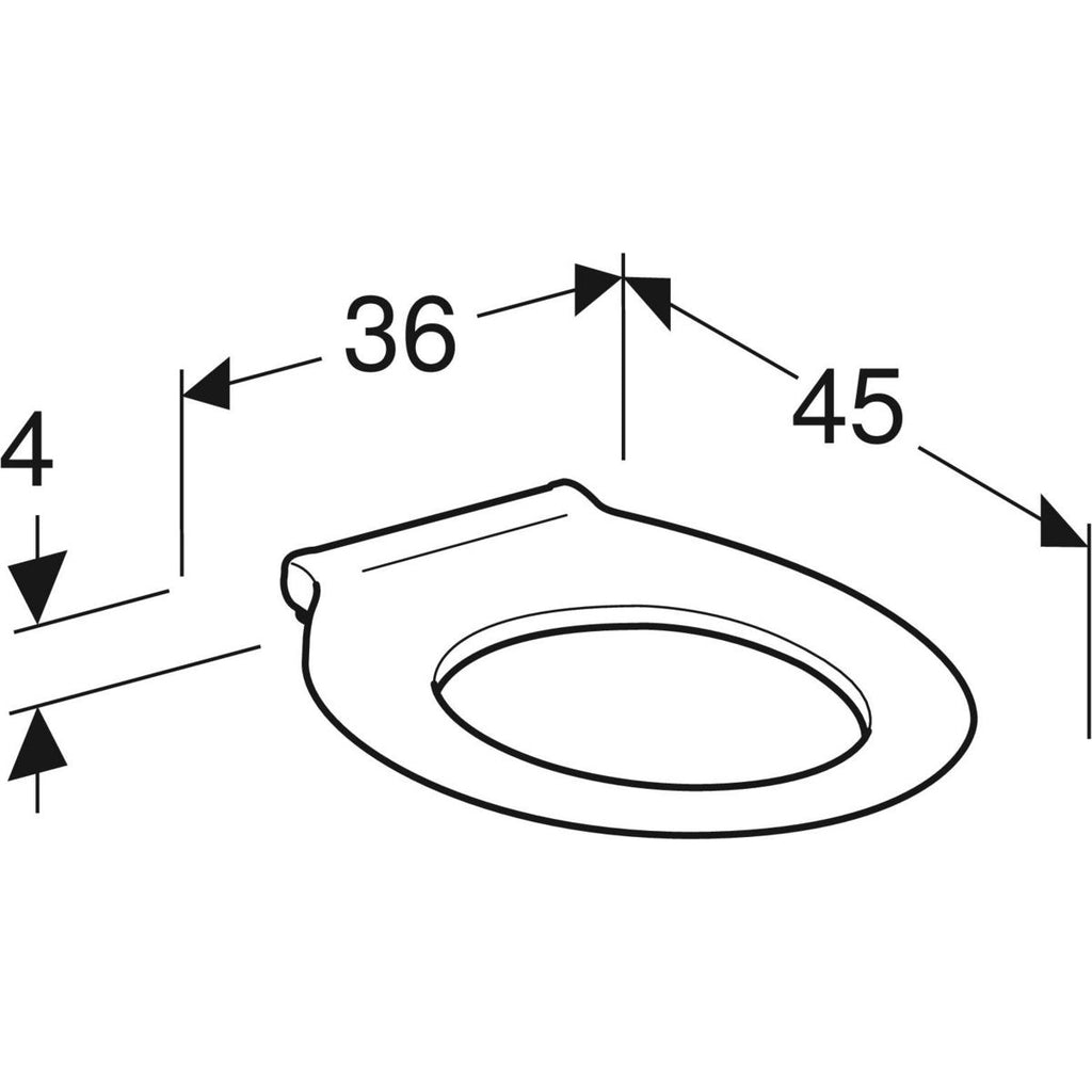 Twyford Avalon WC seat ring, barrier-free, antibacterial, fastening from above: Soft-closing mechanism=no, Fastening=from above, mouse grey RAl 7005