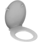 Twyford WC seat, fastening from above: Soft-closing mechanism=no, Fastening=from above, signal white RAl 9003