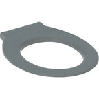 Twyford Avalon WC seat ring, barrier-free, antibacterial, fastening from above: Soft-closing mechanism=no, Fastening=from above, mouse grey RAl 7005