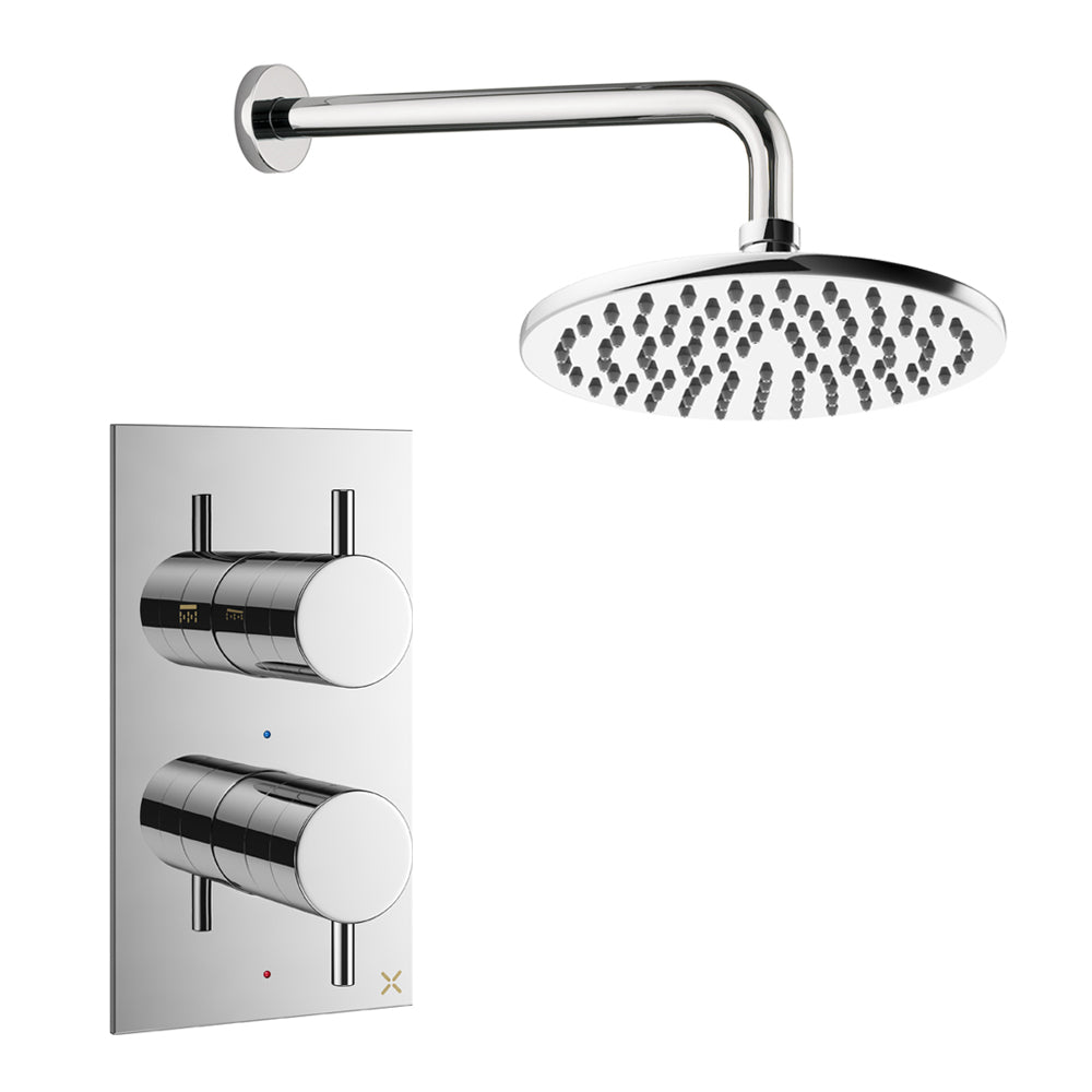 Crosswater Design Shower Set 1 Chrome 200mm
