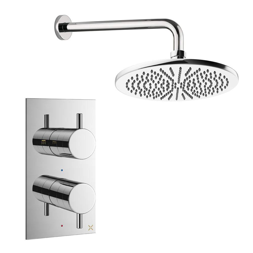 Crosswater Design Shower Set 1 Chrome 300mm