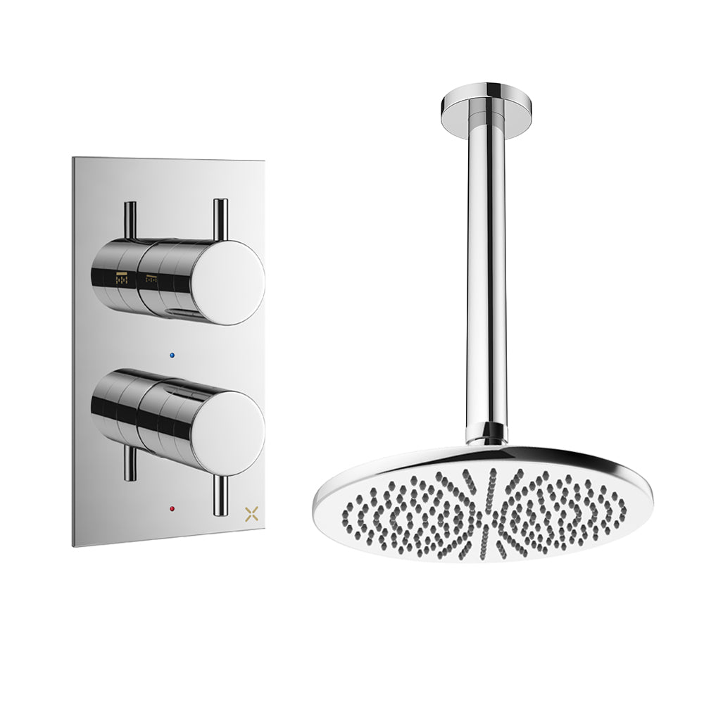 Crosswater Design Shower Set 1 Chrome 300mm Ceiling Mounted