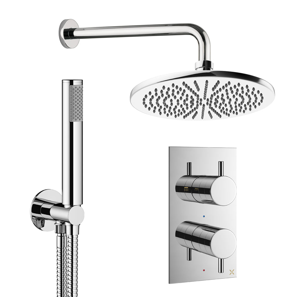 Crosswater Design Shower Set 3 Chrome 300mm
