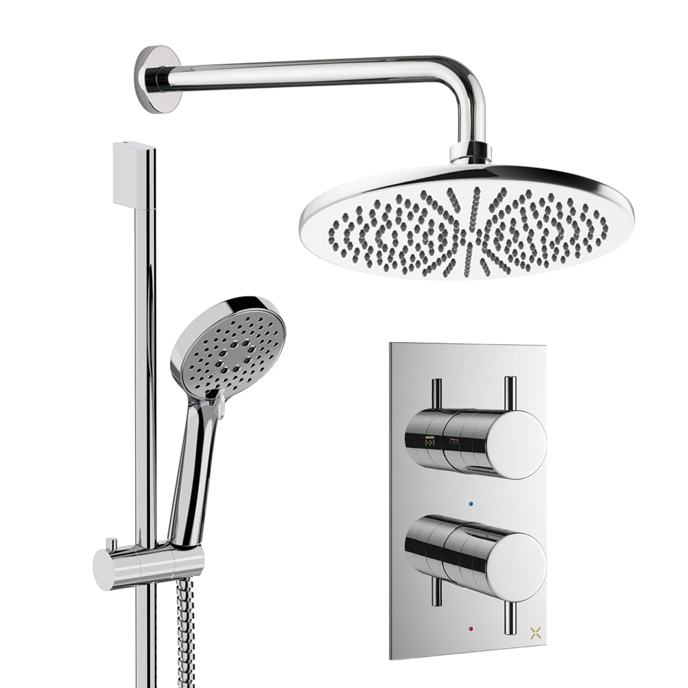 Crosswater Design Shower Set 4 Chrome 300mm
