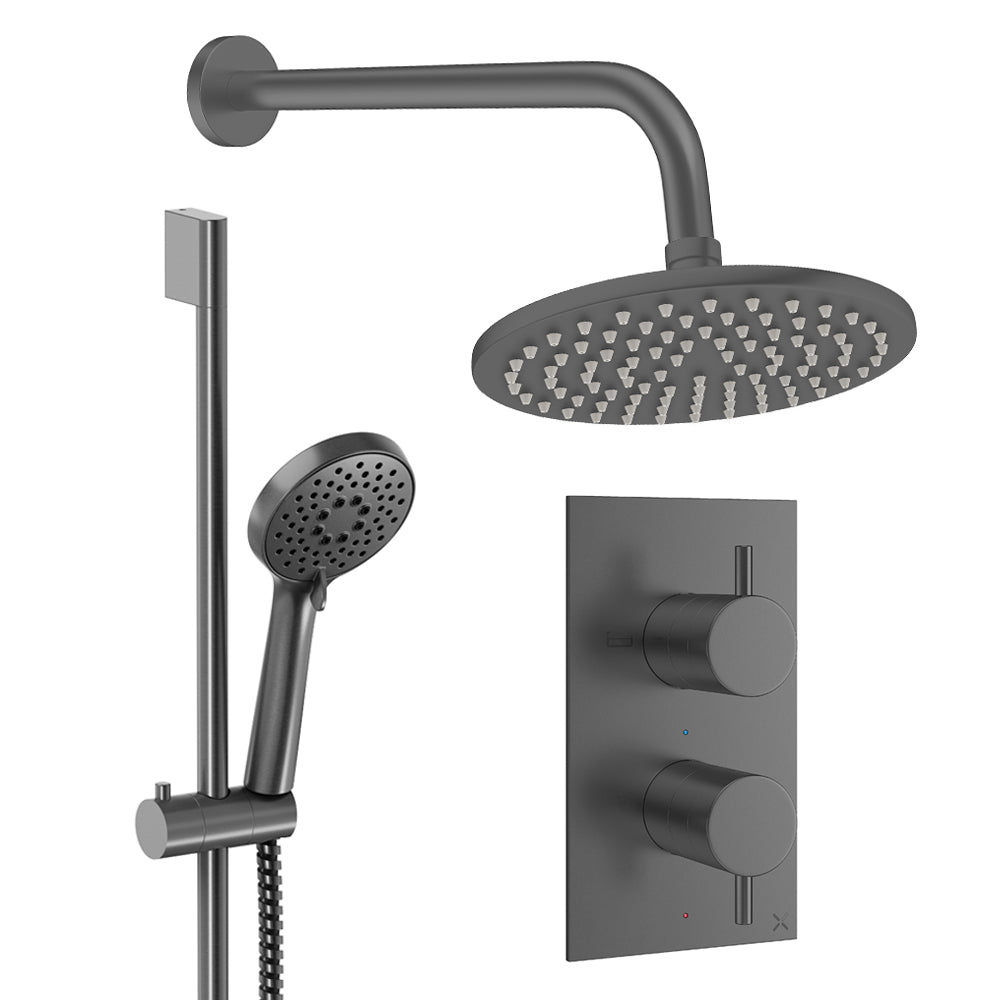 Crosswater Design Shower Set 4 Slate 200mm