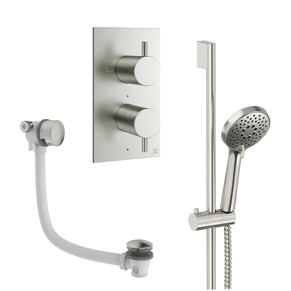 Crosswater Design Shower Set 6 Brushed Nickel