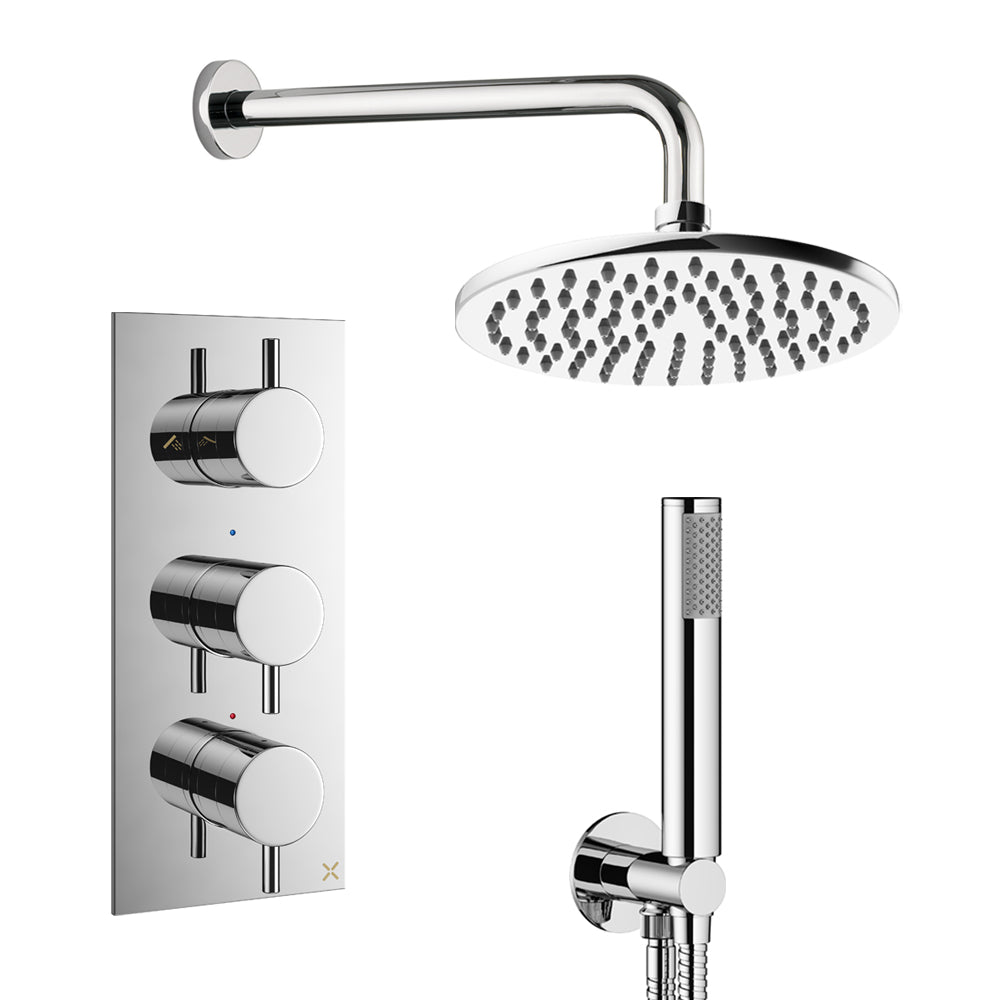 Crosswater Design Shower Set 7 Chrome 200mm