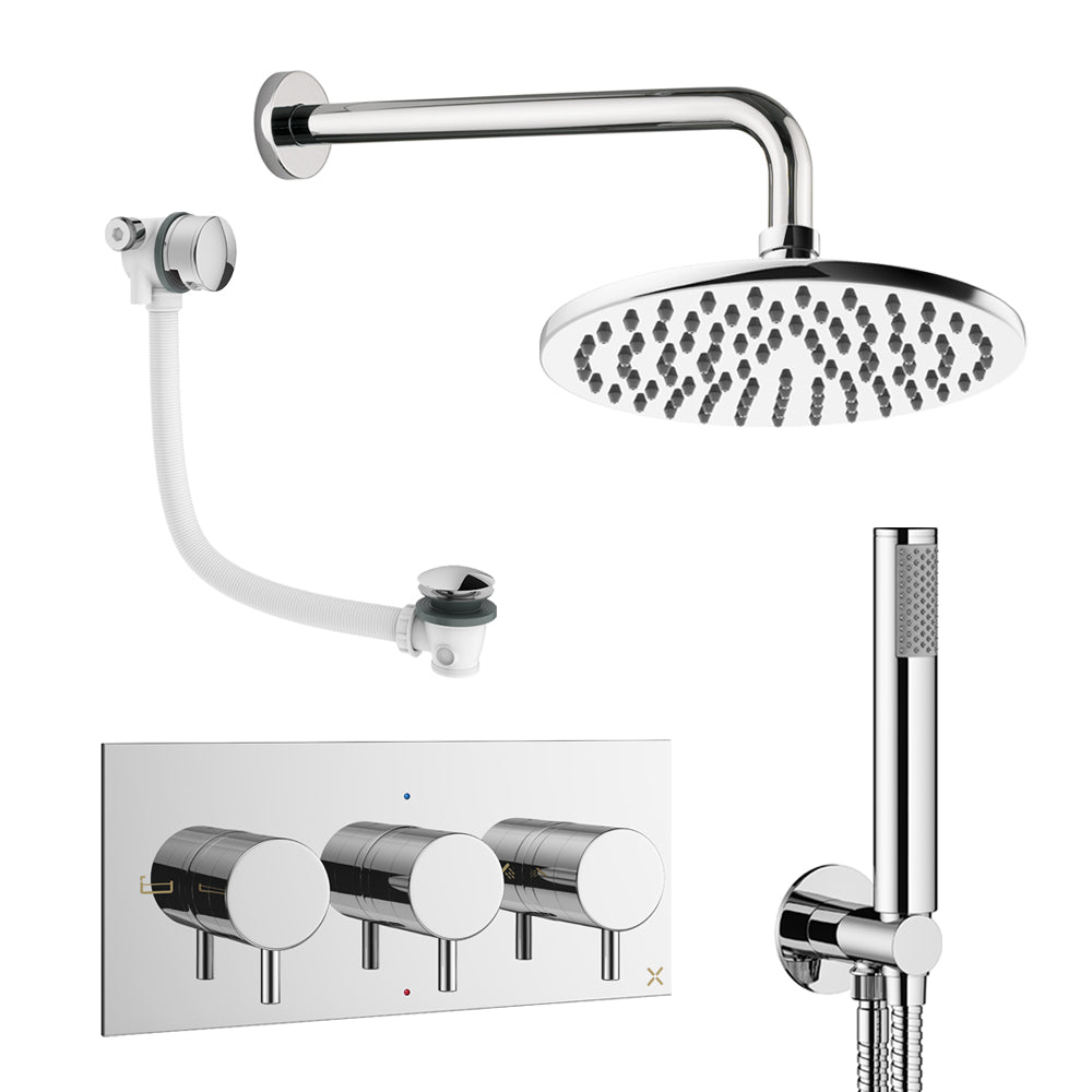 Crosswater Design Shower Set 8 Chrome 200mm