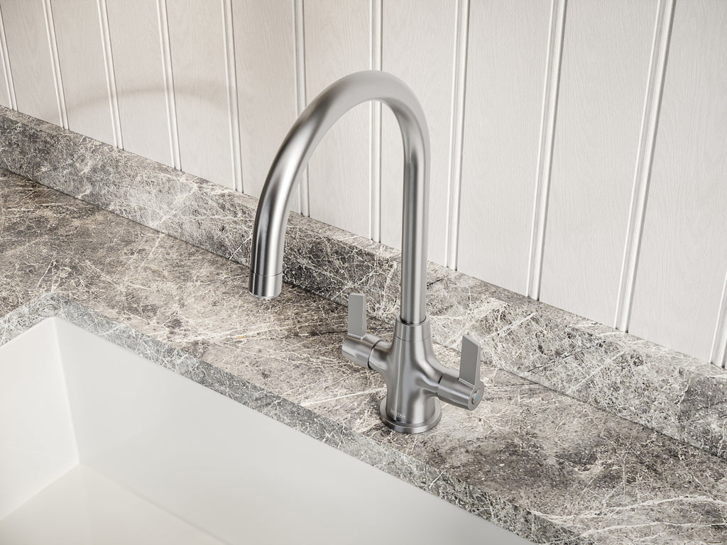 Bristan Echo Easyfit Kitchen Sink Mixer Tap Brushed Nickel EC SNK EF BN