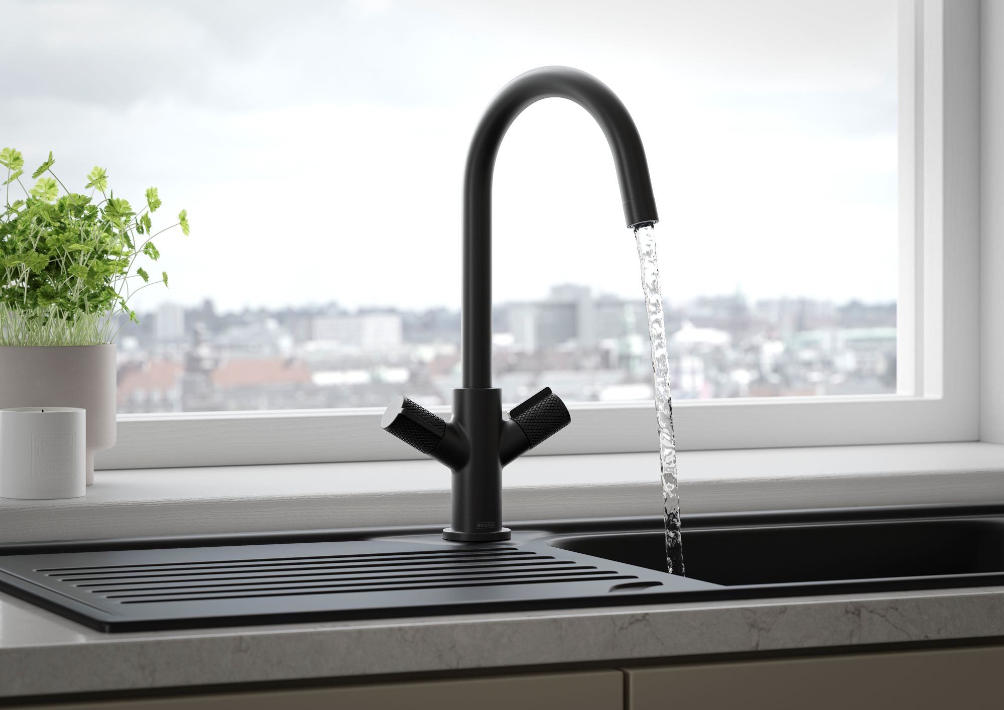 Bristan Fern Easy Fit Kitchen Sink Mixer Black FRN EFSNK BLK