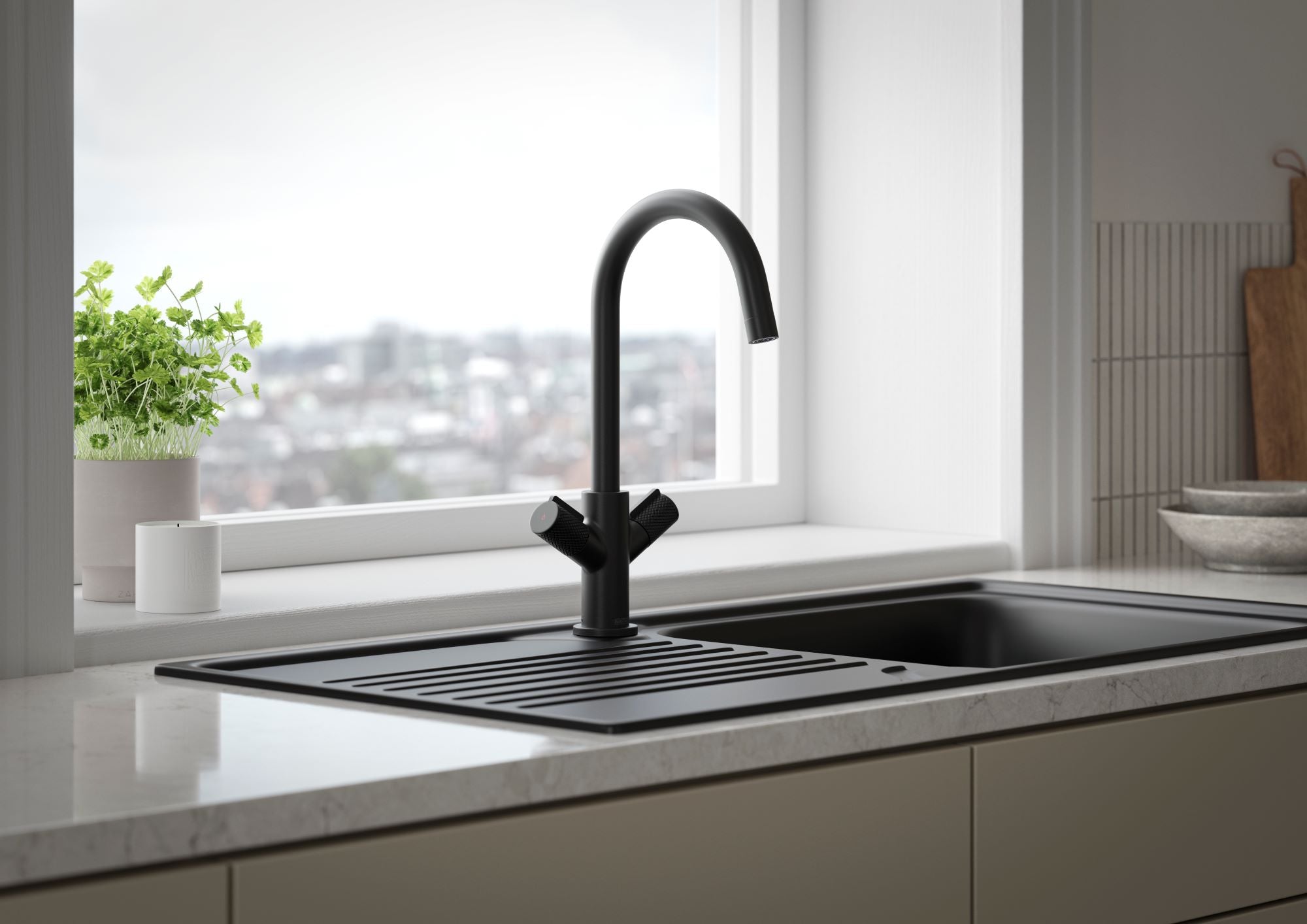 Bristan Fern Easy Fit Kitchen Sink Mixer Black FRN EFSNK BLK