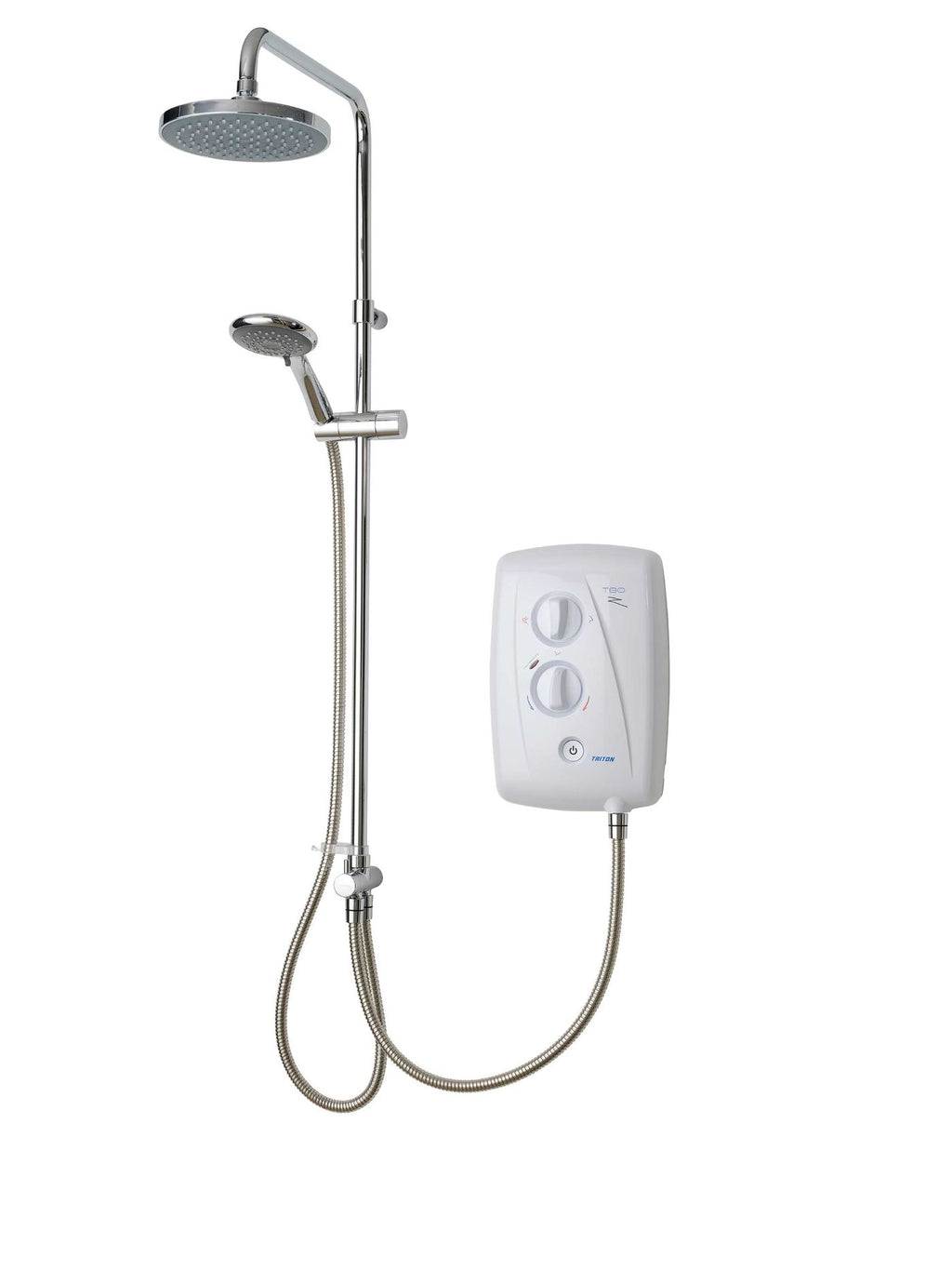 Triton T80z Fast Fit DuElec Electric Shower 9.5kW White/Chrome