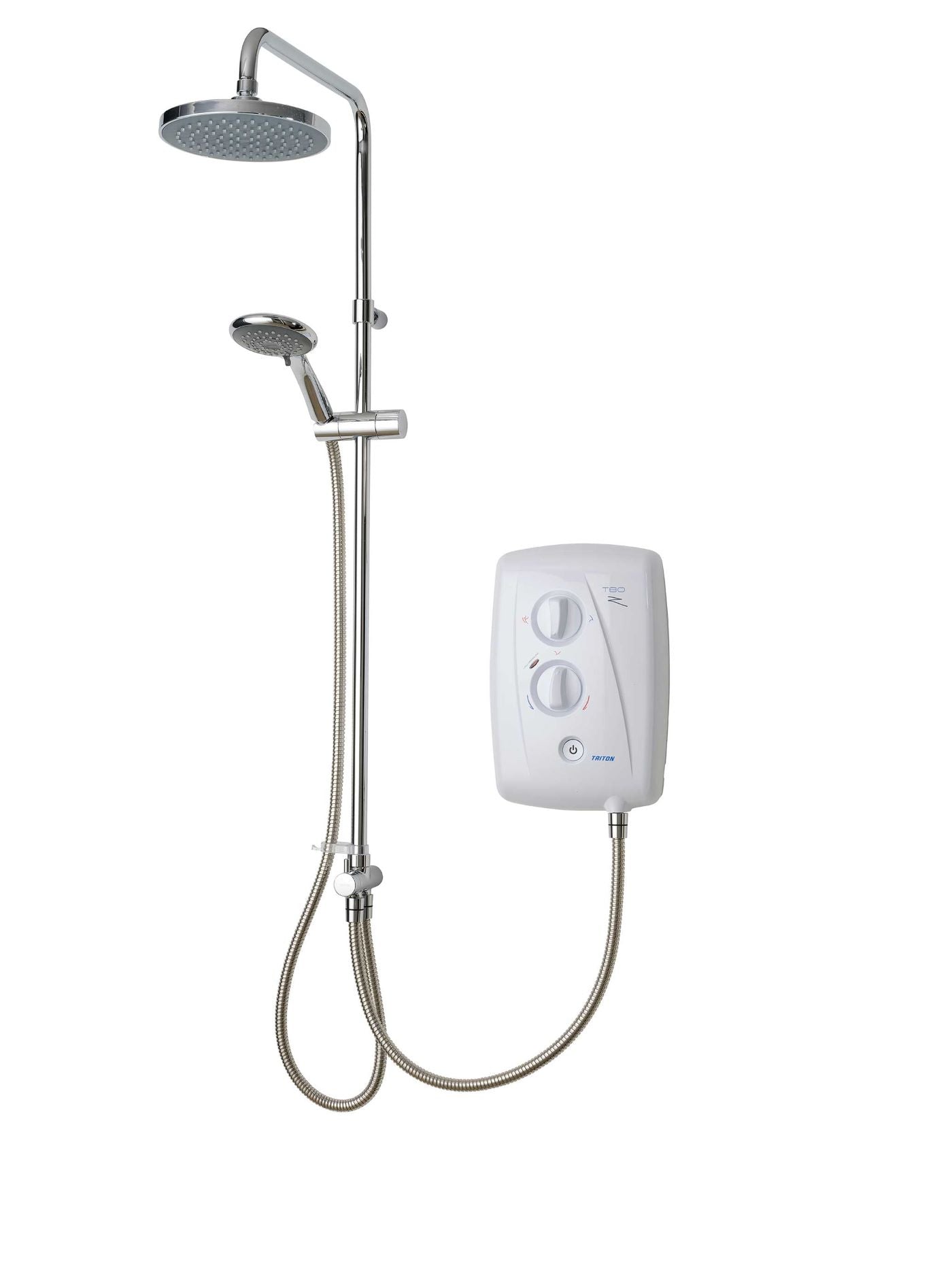 Triton T80z Fast Fit DuElec Electric Shower 9.5kW White/Chrome