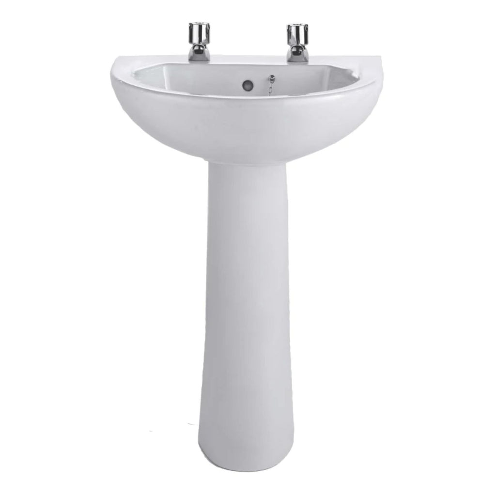 Twyford Option 2 Taphole 550mm Basin and Pedestal Pack