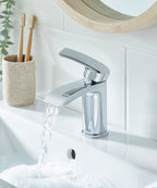 Bristan Gild Eco Start Basin Mixer with Clicker Waste Chrome GLD2 ES BAS C