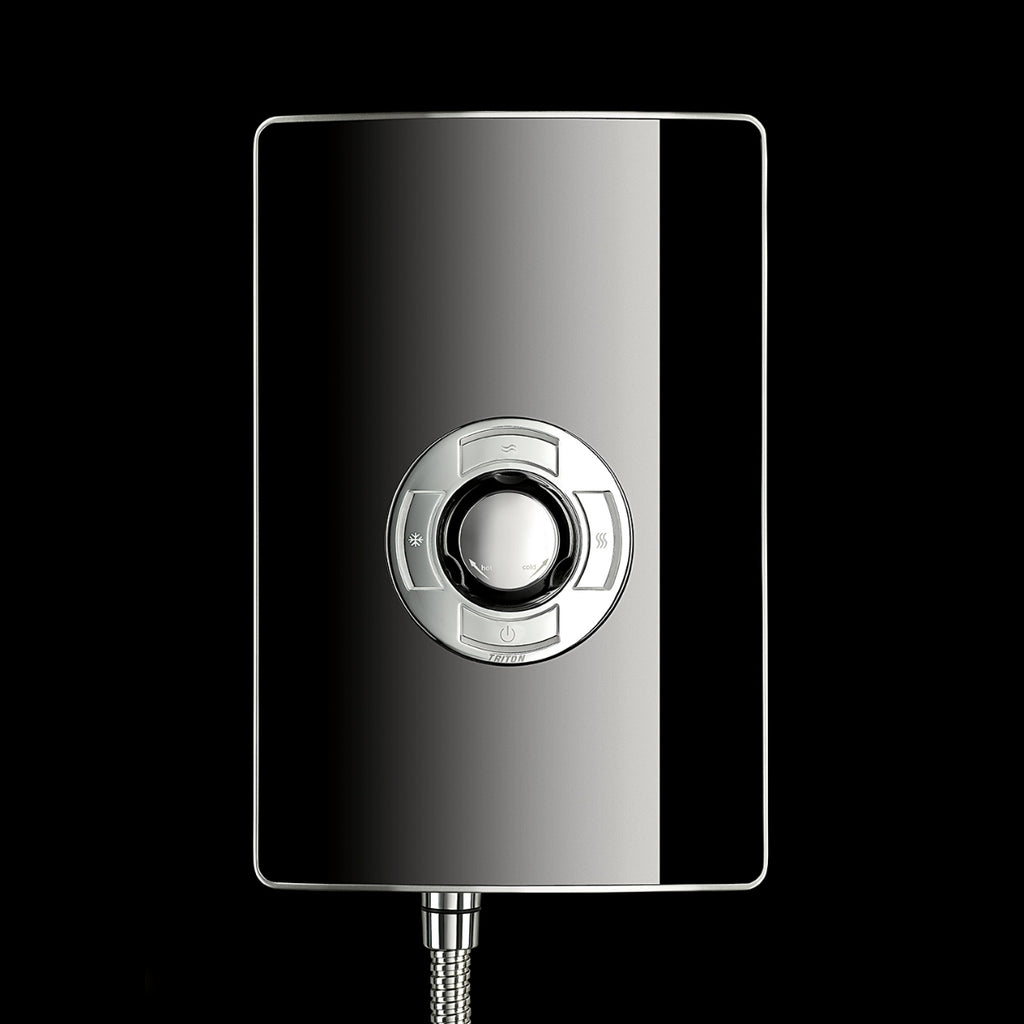 Triton Aspirante Electric Shower 9.5kW Black Gloss ASP08gSBLK.