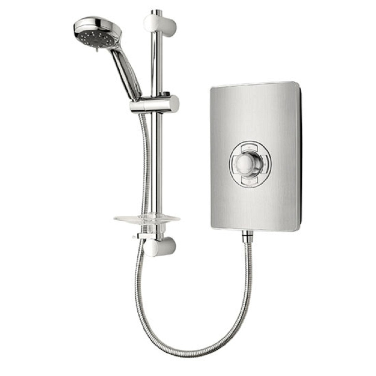 Triton Aspirante Electric Shower 9.5kW Brushed Steel ASP08BRSTL.