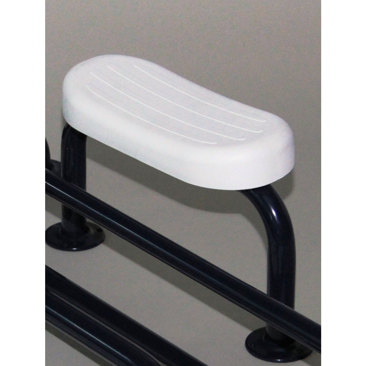 NYMAS Back Rest Rail, Steel, 270mm Projection, Exp. Fixings, Dark Blue.