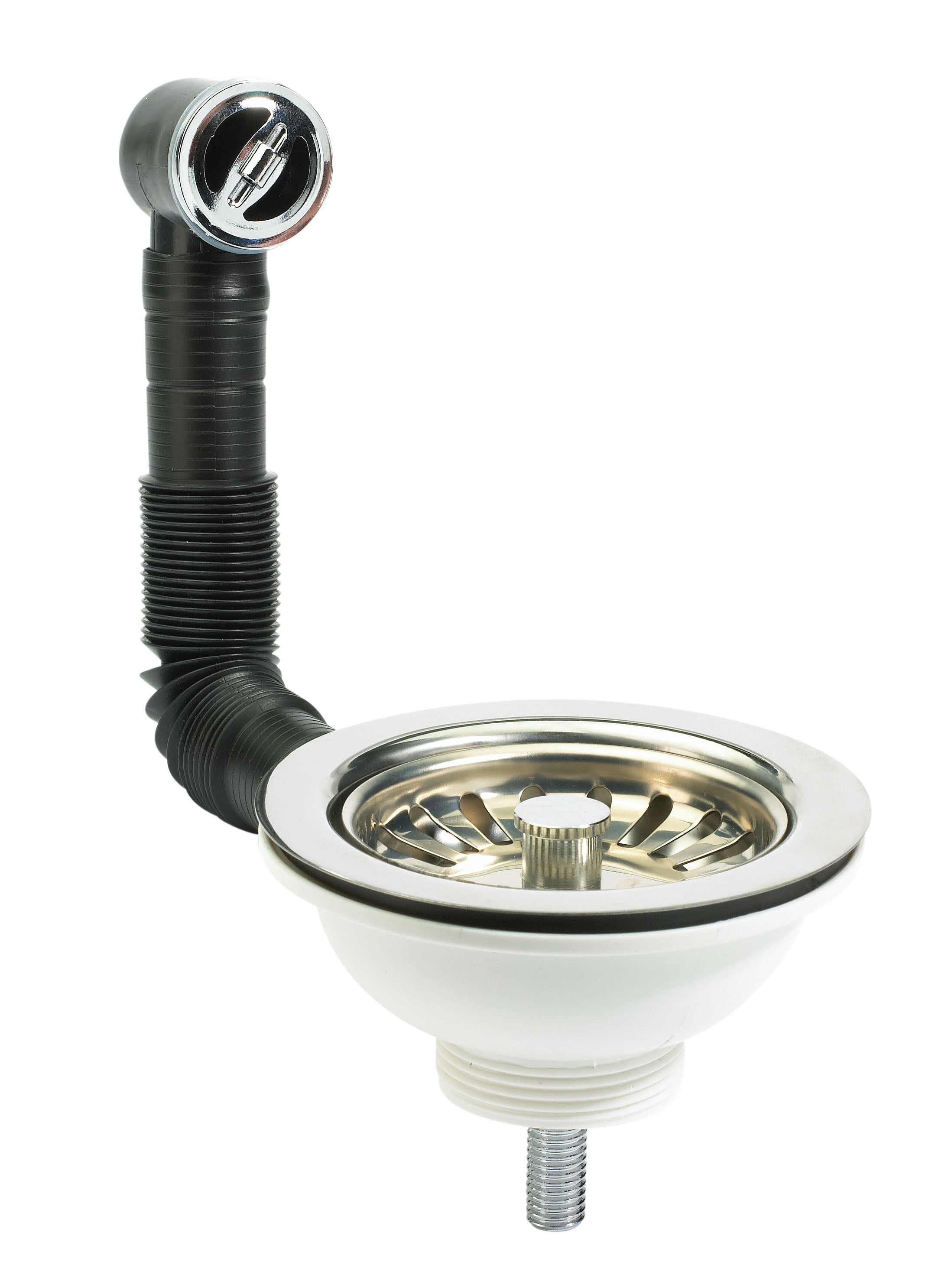 Peerless Basket Strainer Waste + Overflow