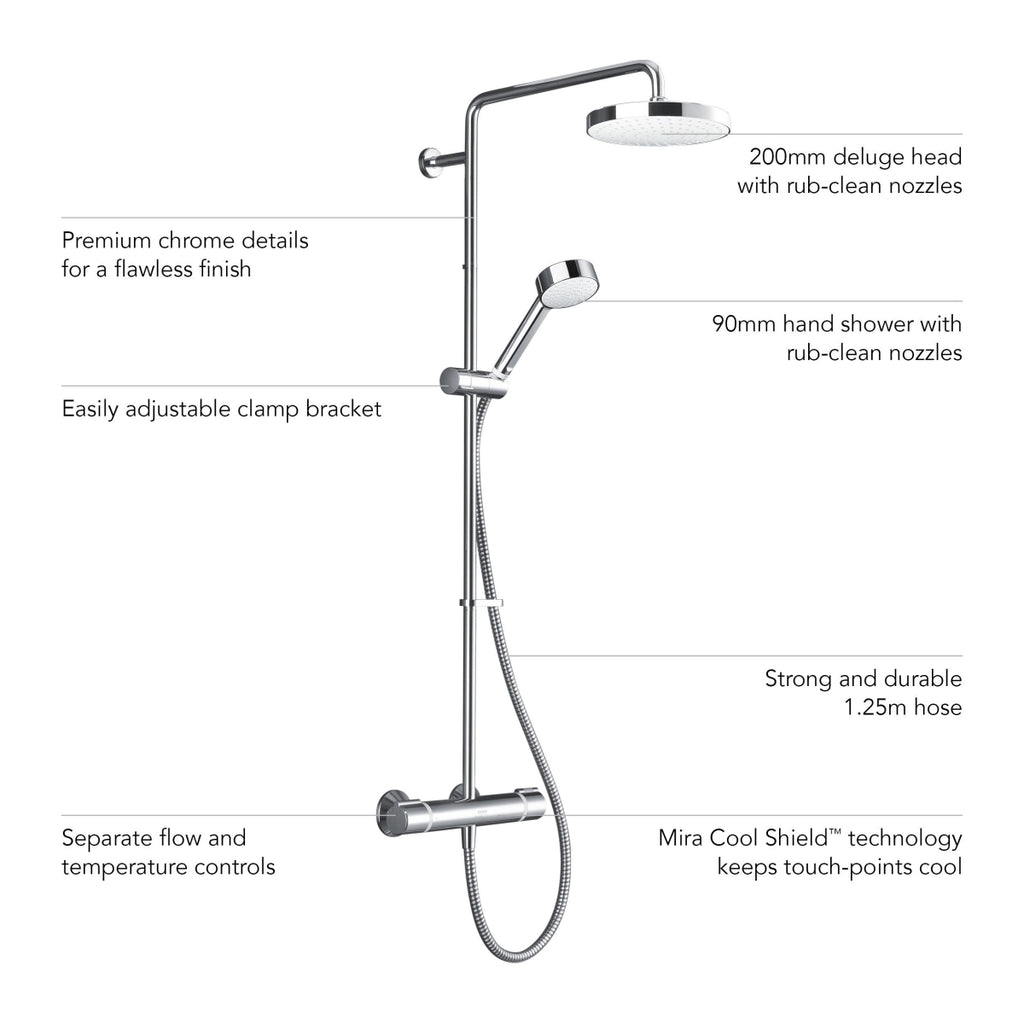 Mira Relate ERD Bar Mixer Shower Chrome 2.1878.002.