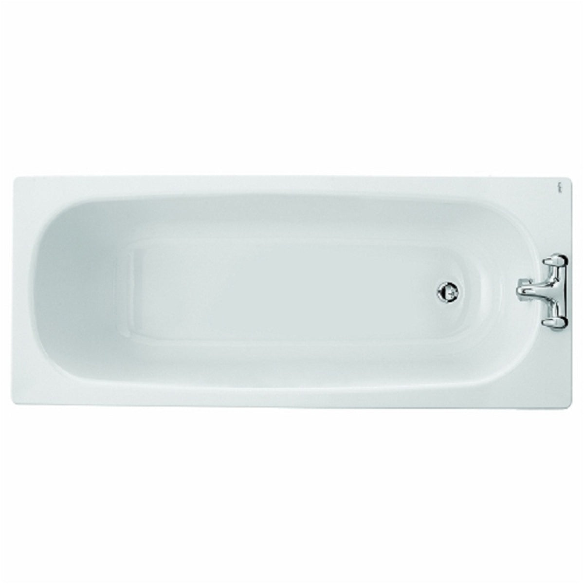 Twyford Celtic Plain Bath Two Tap Holes White 1.7 M x 700mm BL1502WH.