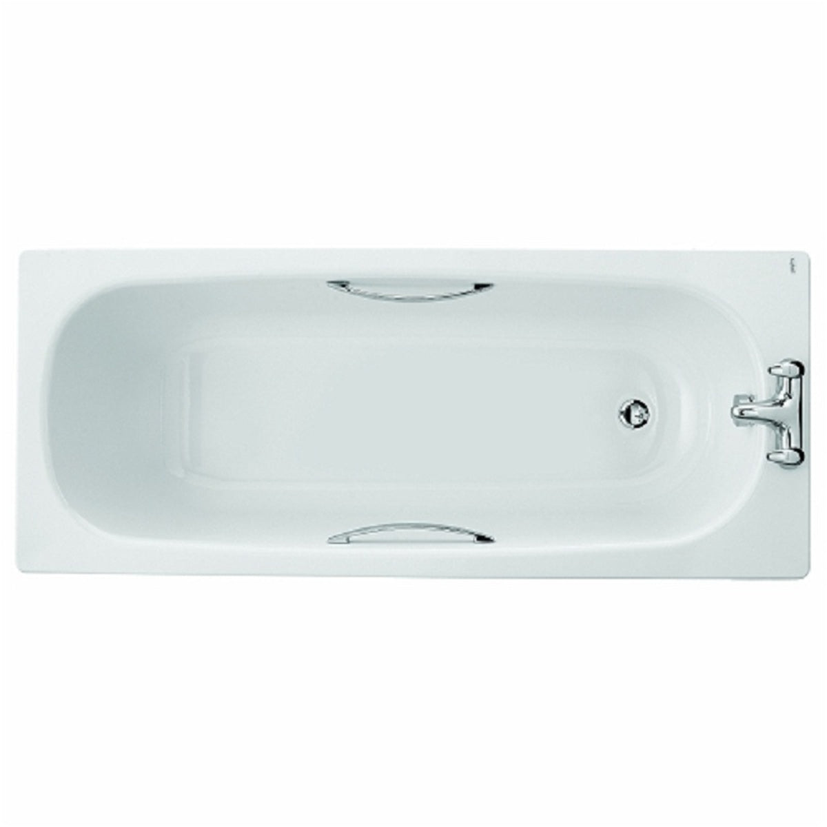 Twyford Celtic Plain Bath with Twin Grip Two Tap Holes White 1.7 M x 700mm