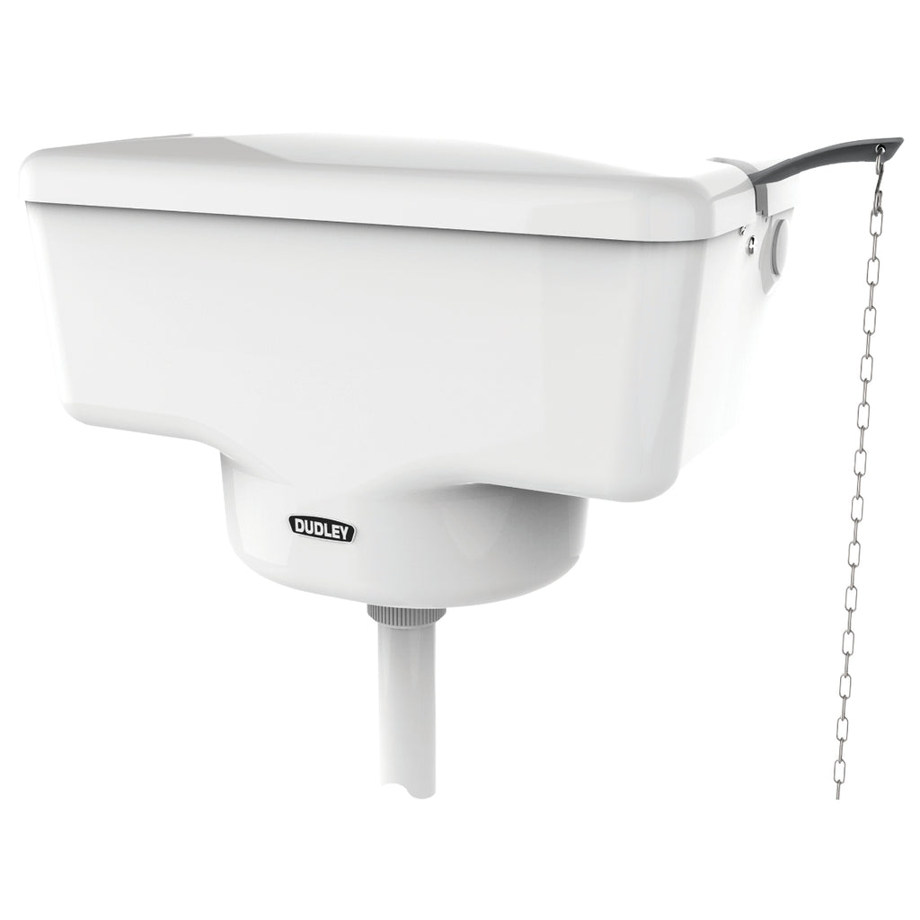 Thomas Dudley Tri-well Turbo High Level Well Bottom Cistern White
