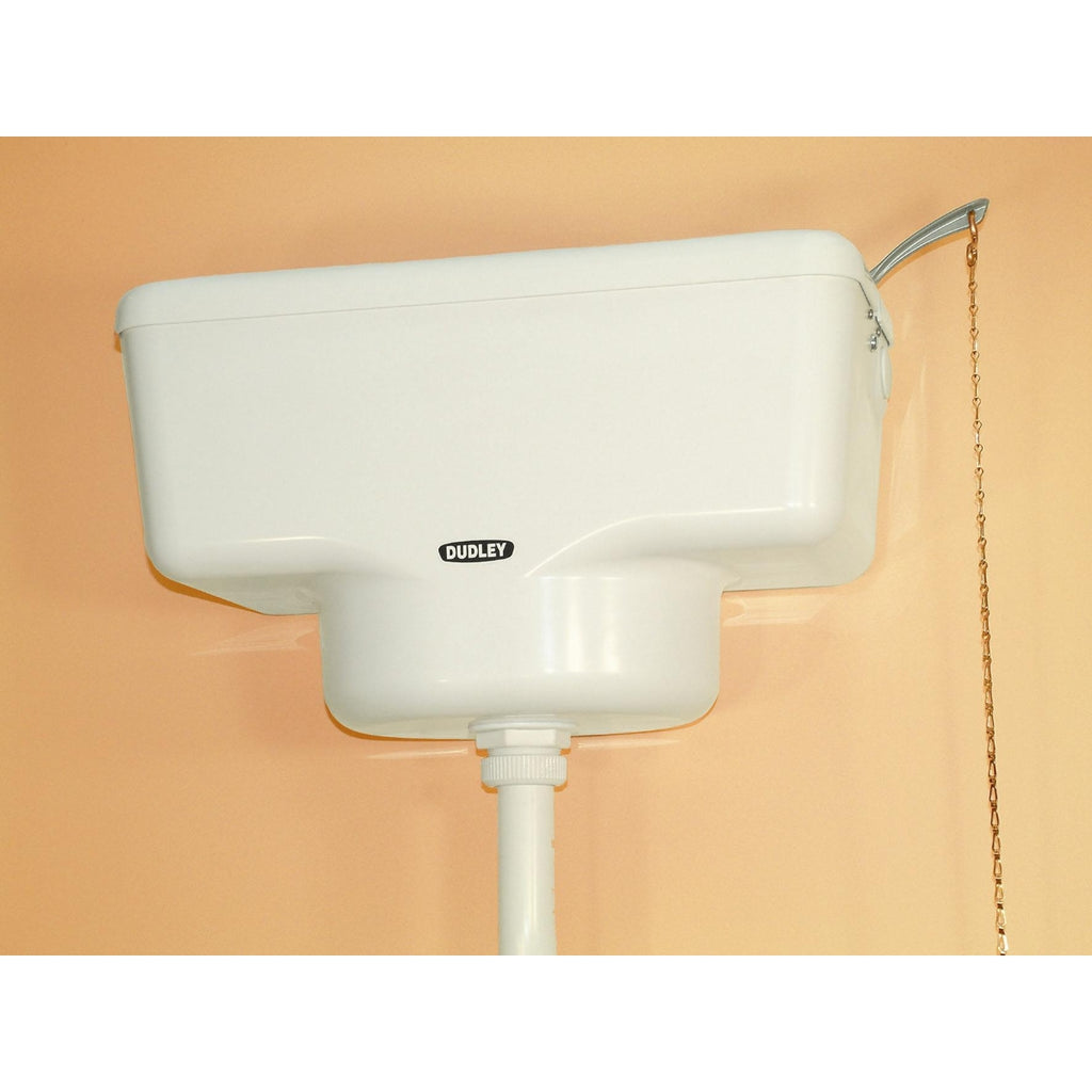 Thomas Dudley Tri-well Turbo High Level Well Bottom Cistern White