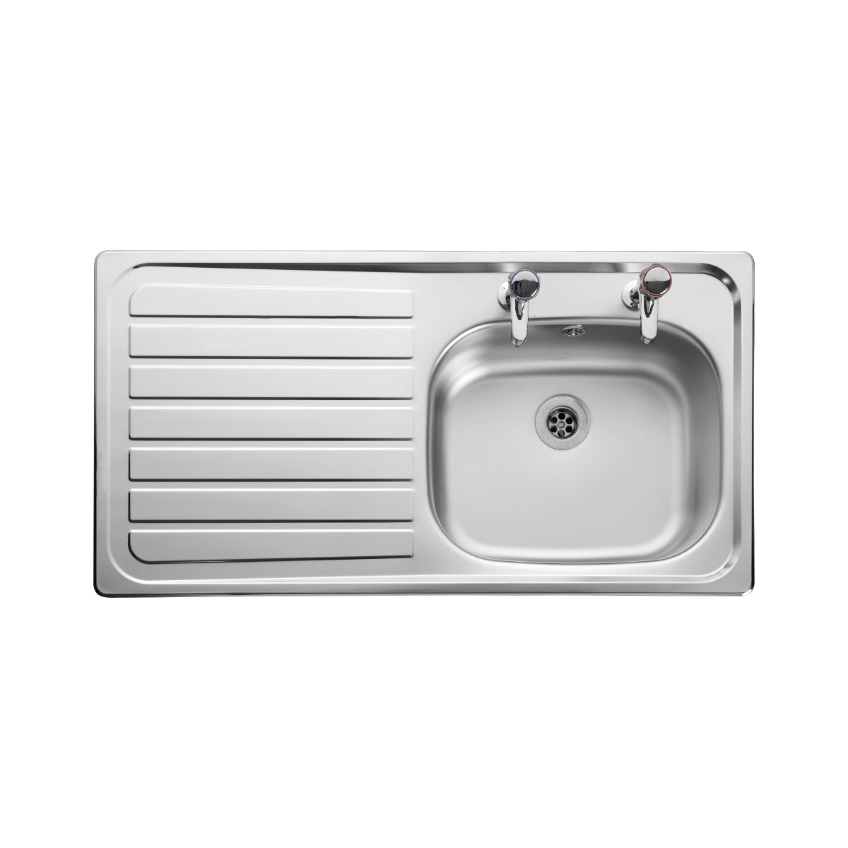 Leisure Sinks Lexin Inset Stainless Steel Kitchen Sink 2 Taphole - Satin