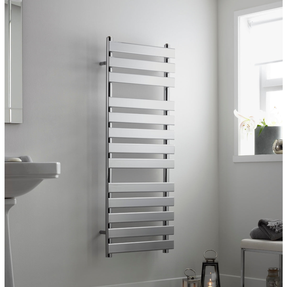 Towelrads Perlo Chrome Towel Rail 800mm x 500mm