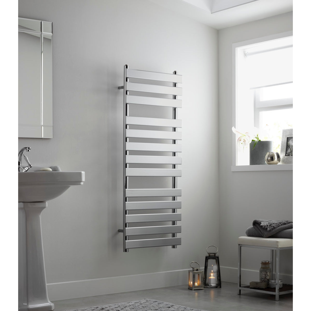 Towelrads Perlo Chrome Towel Rail 800mm x 500mm