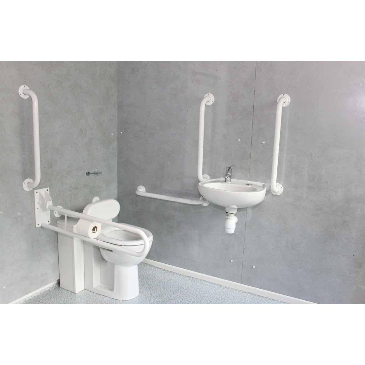 NYMAS Back to Wall Doc M Toilet Pack, Steel, Conc. Fixings, White.