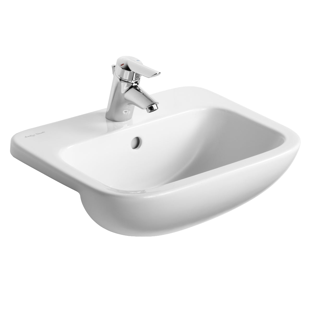 Armitage Shanks Profile 21 50cm 1 taphole semi-countertop washbasin with overflow, noc hainstay hole
