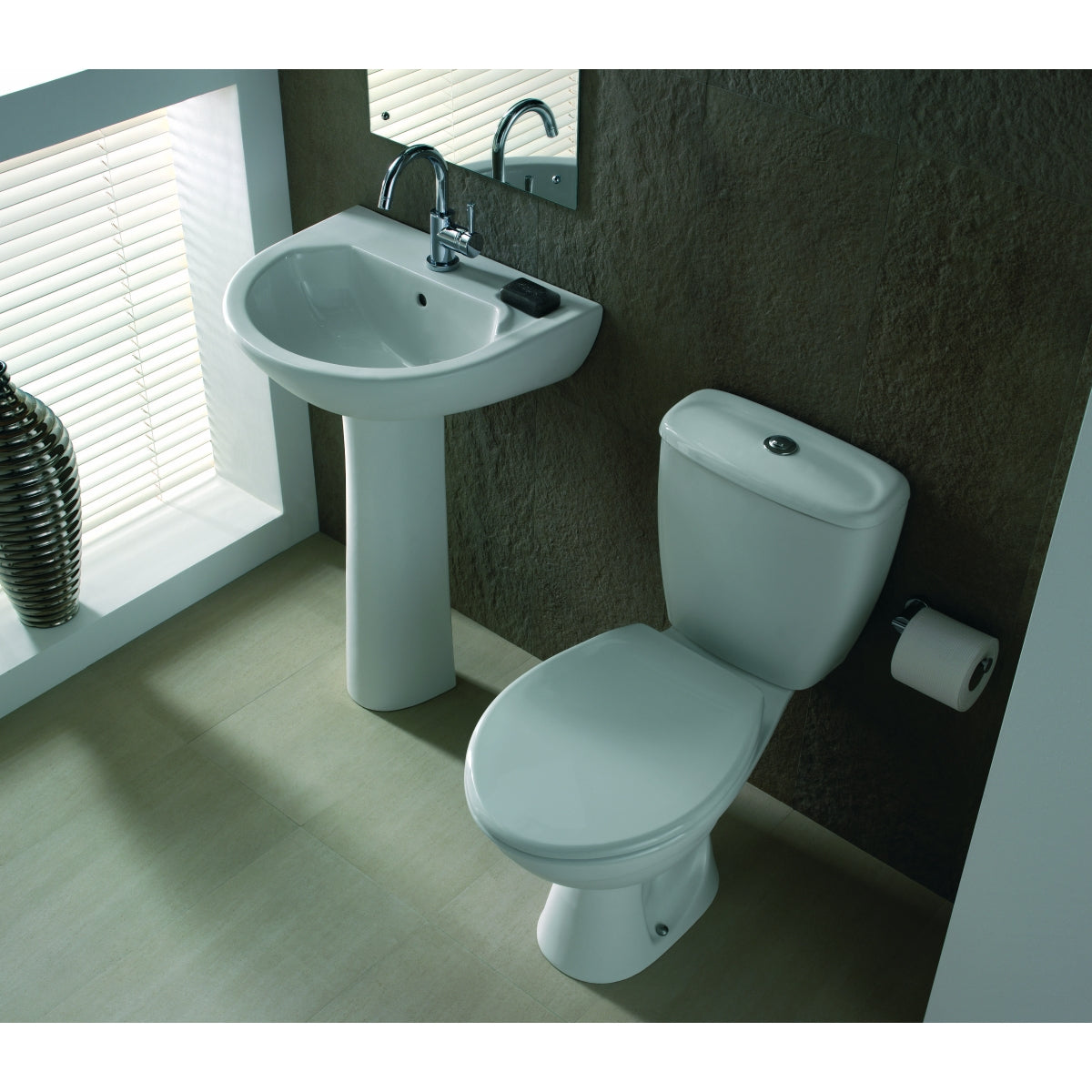 Twyford Option floor-standing WC for close-coupled exposed cistern