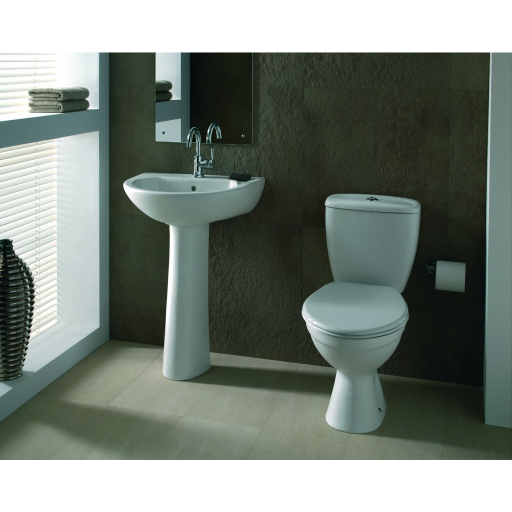 Twyford Option exposed cistern, close-coupled, for floor-standing WC raised