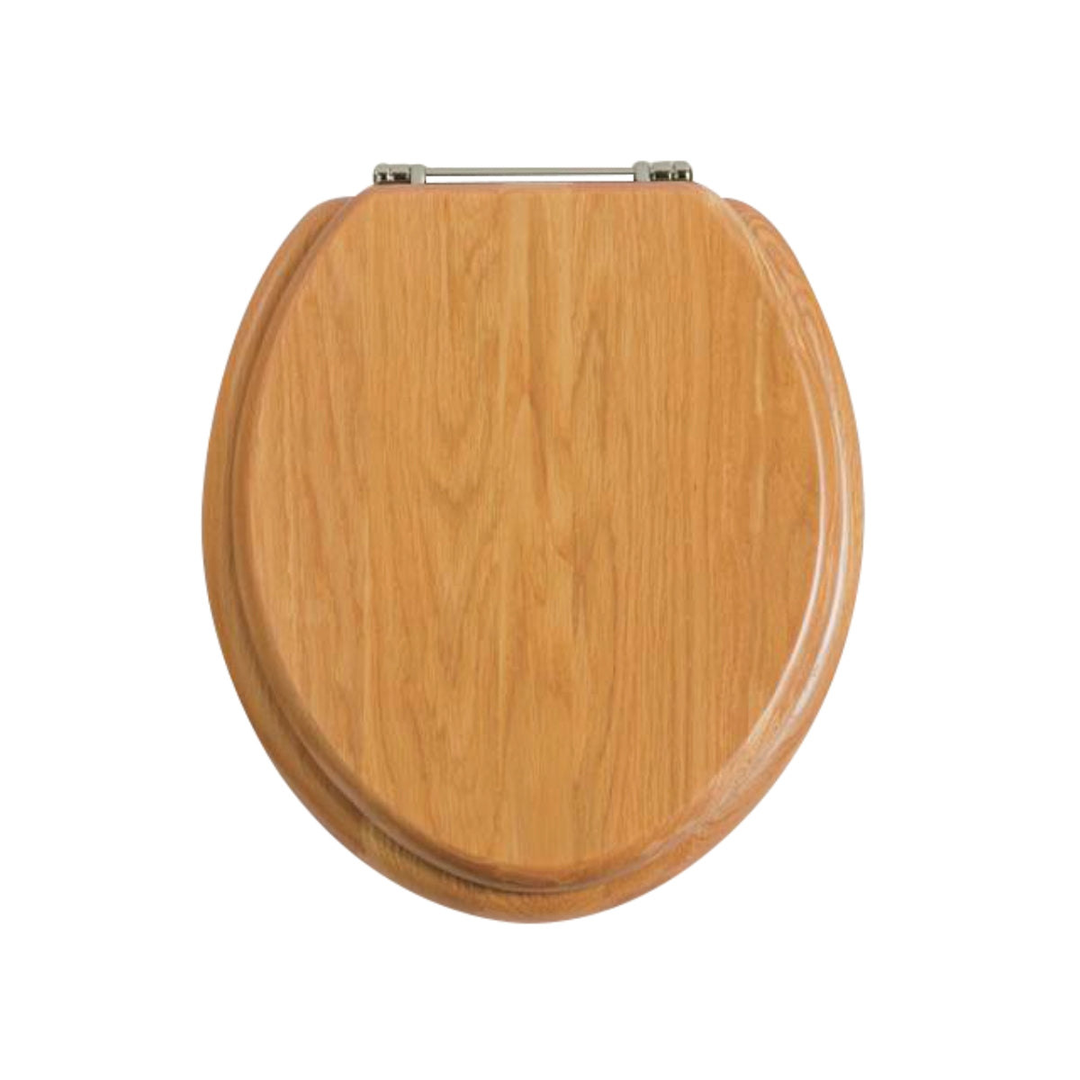 Heritage Soft Close Toilet Seat Oak with Chrome Hinges