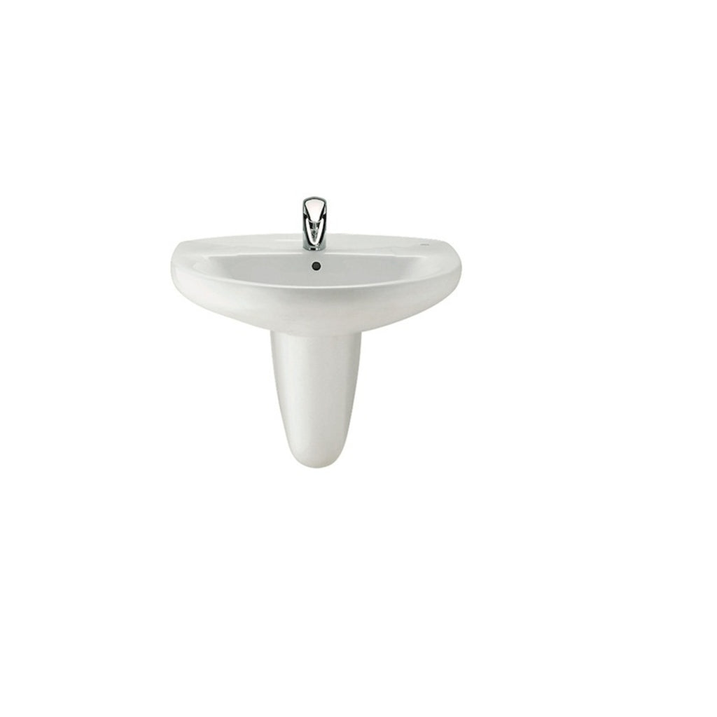 Roca Laura 560Mm 1Th Basin+ Semi Pedestal