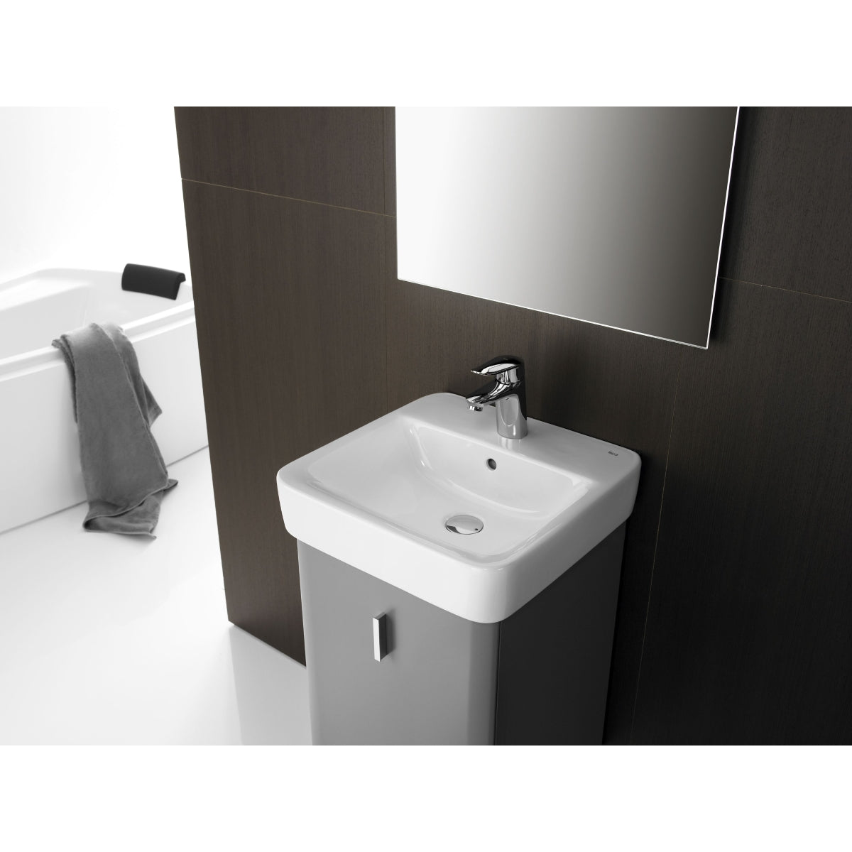 Roca Senso Square Wall-hung Basin 450 x 440mm - 1 Taphole