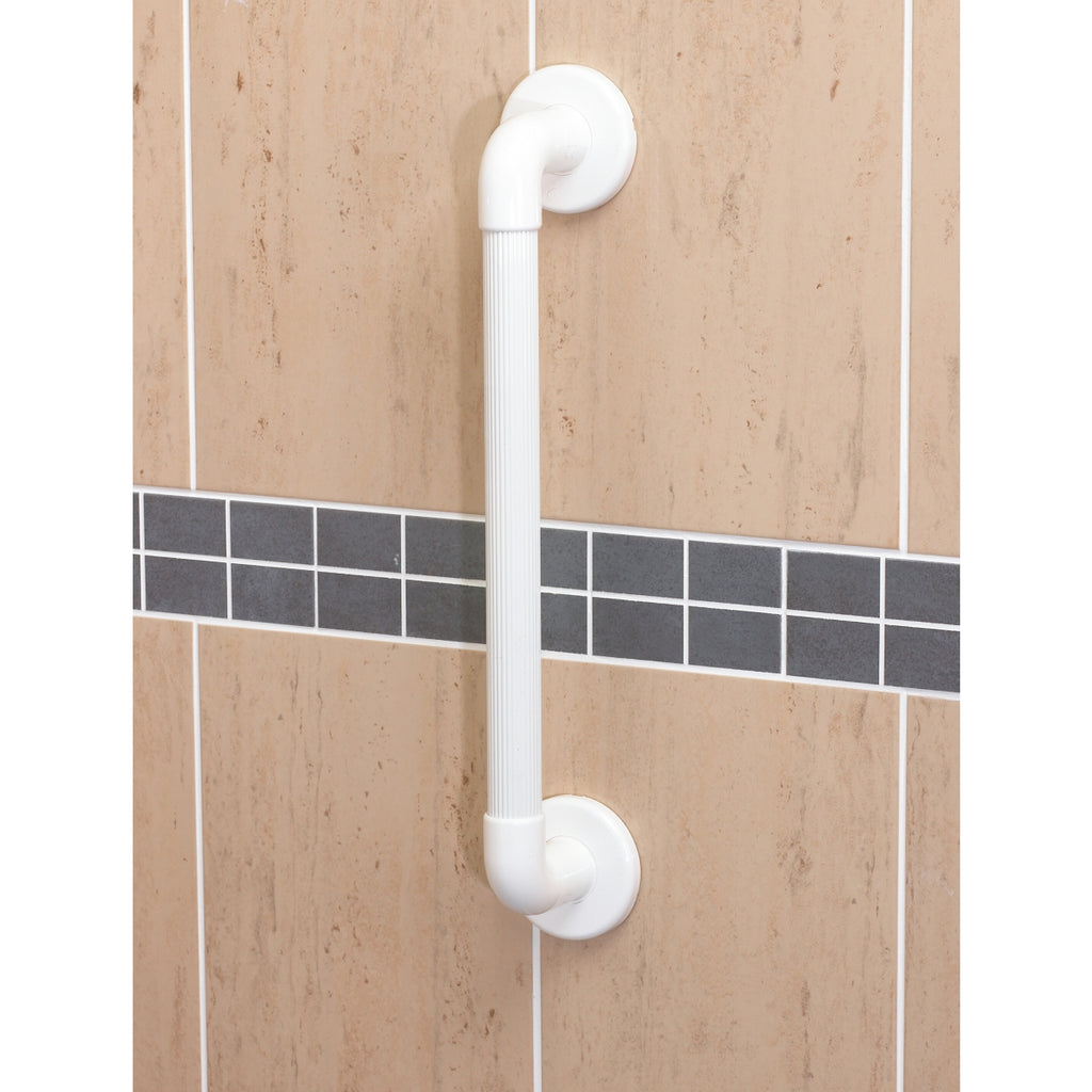 AKW Heavy Duty Plastic Fluted Grab Rail 600mm (24 in ) White