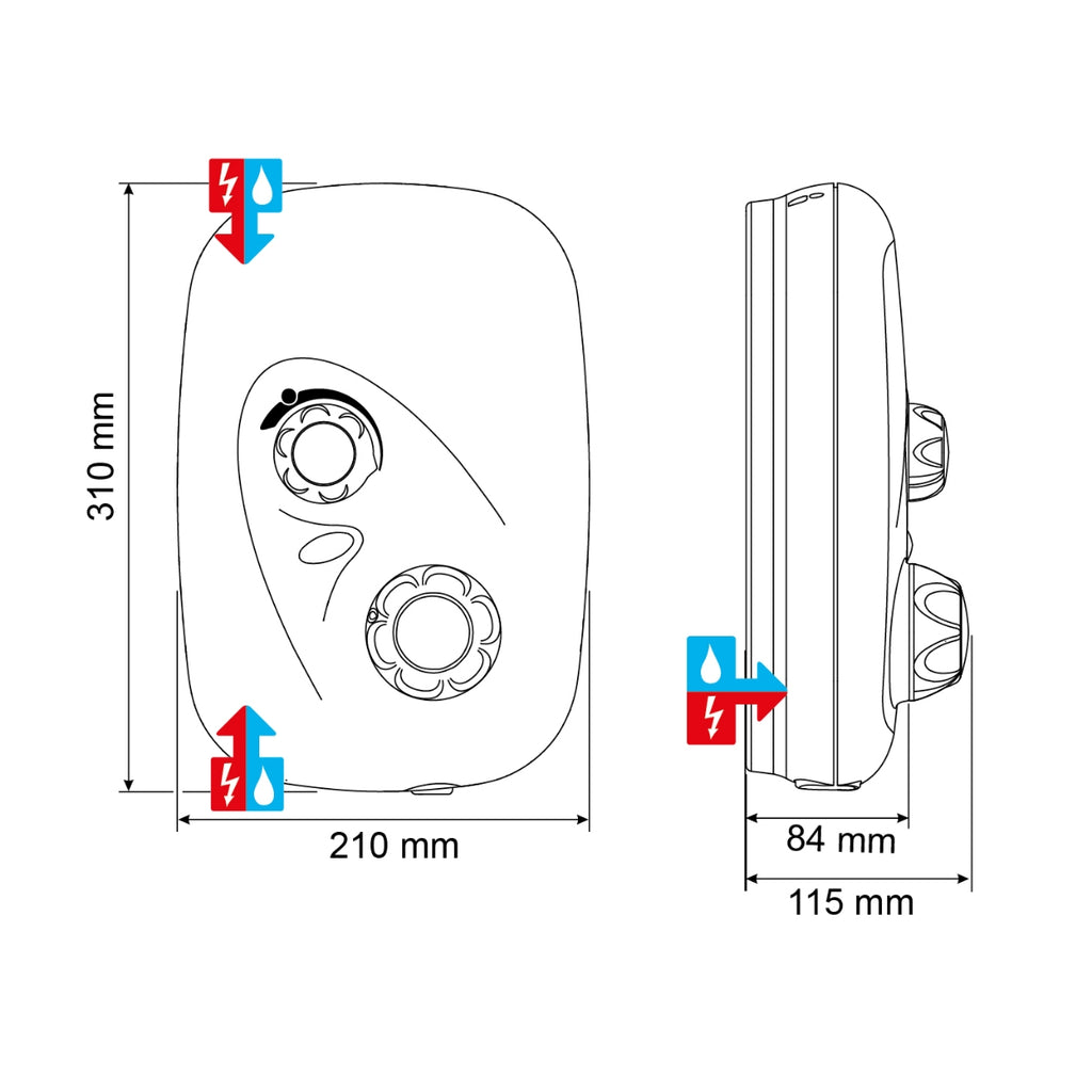 Mira Event XS Thermostatic Power Shower White and Chrome 1.1532.400.
