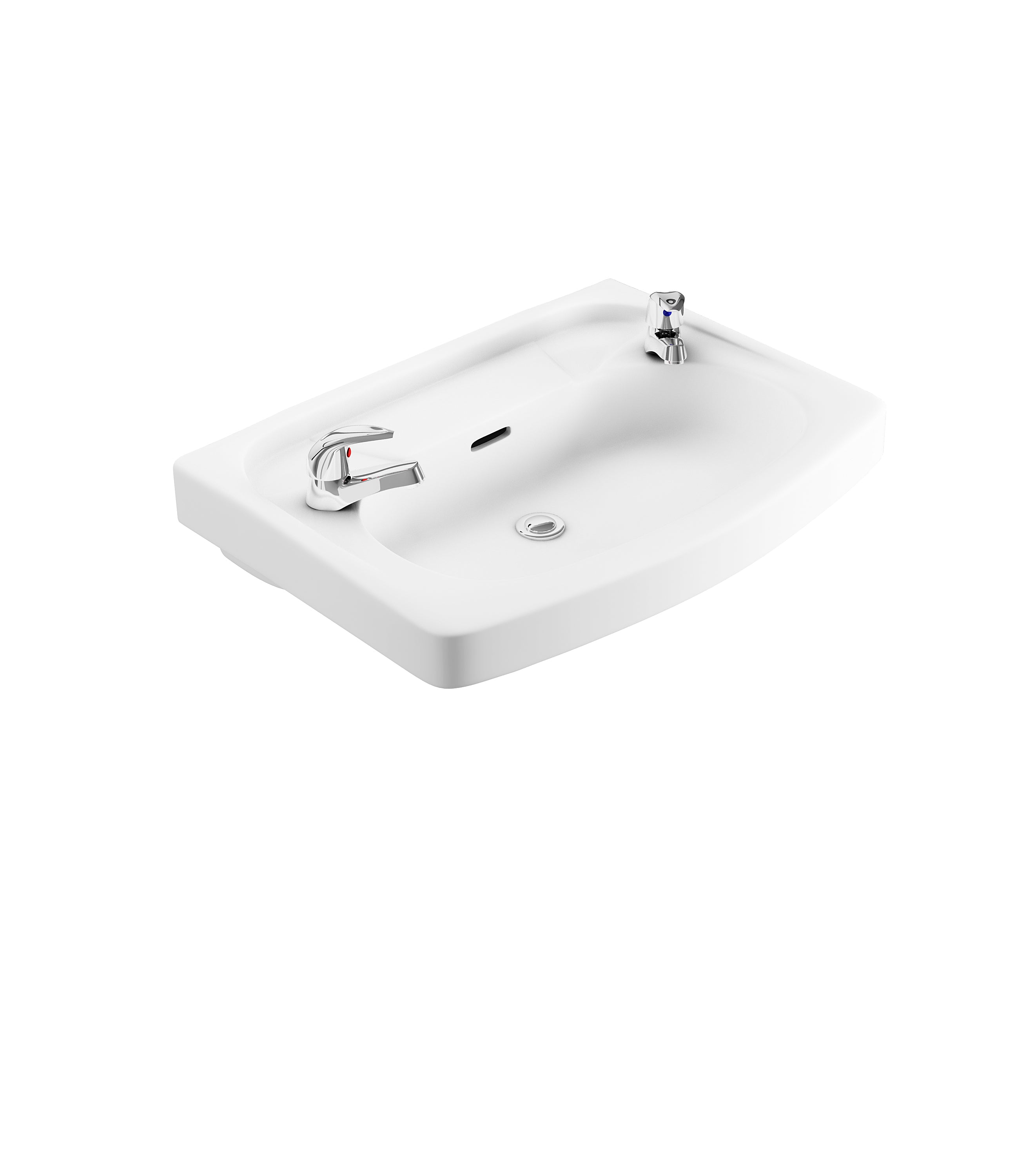 Lecico Atlas 2216 2TH Basin 590 x 420mmWHITE ASWH22BA.