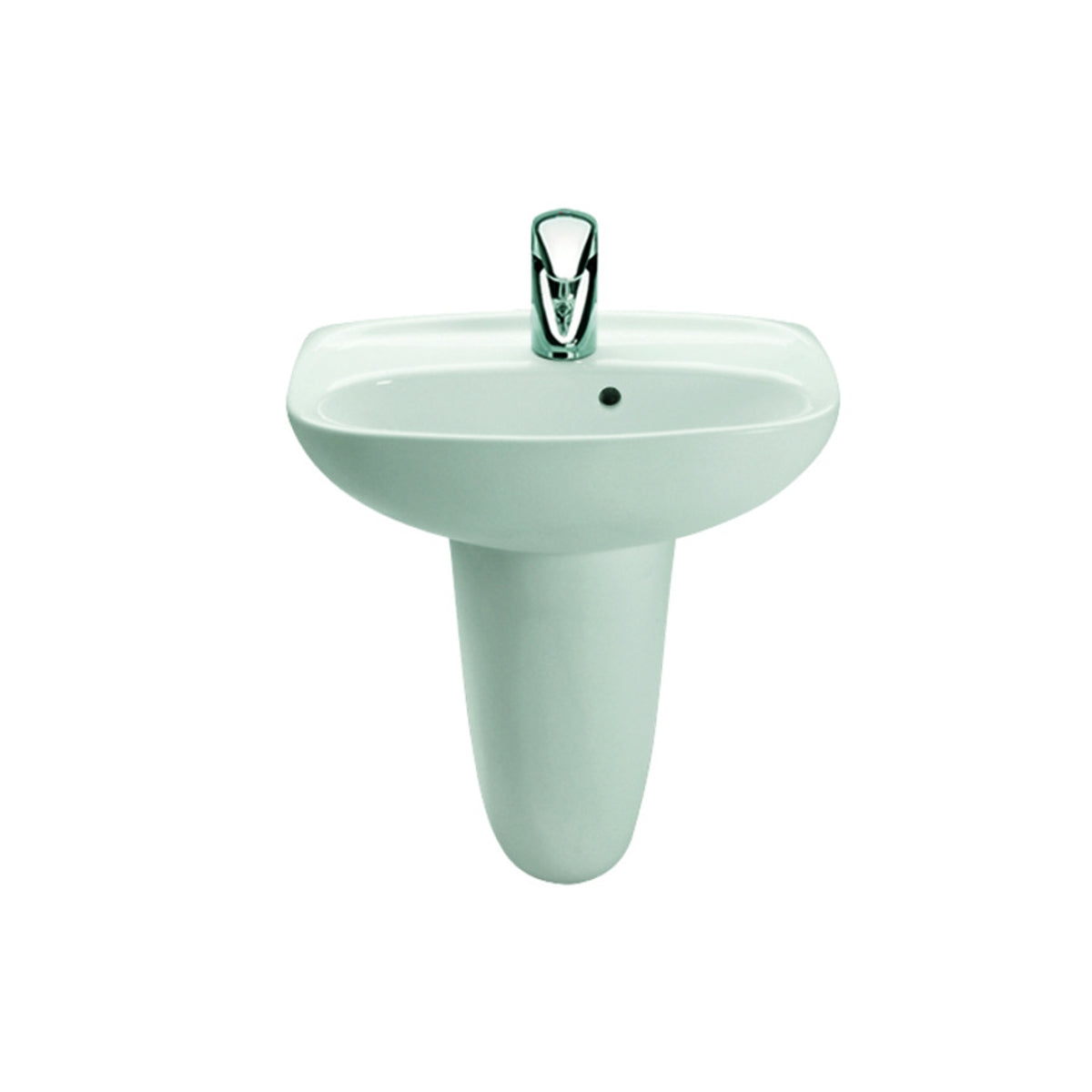 Roca Laura Cloakroom 450Mm 1Th Basin + Semi Pedestal